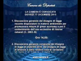 Roma - Camera - 17^ Legislatura - 538^ seduta (17.12.15)