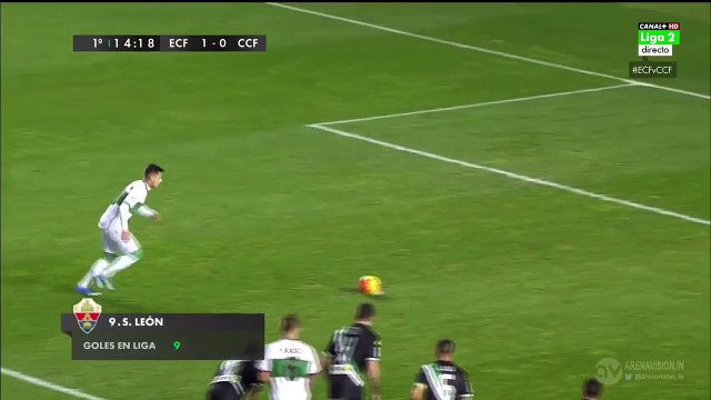 1-0 Sergio León Penalty Goal Spain Segunda Division 18.12.2015, Elche CF 1-0 Córdoba CF