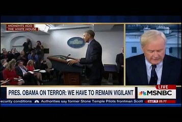 Chris Matthews praises @POTUS because he "used the word 'pounding' a lot."