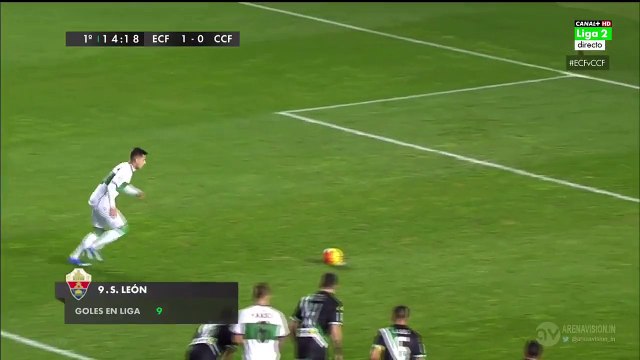 1-0 Sergio León Penalty Goal Spain Segunda Division 18.12.2015, Elche CF 1-0 Córdoba CF