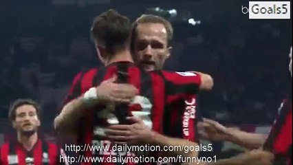 Nice 1 - 0 Montpellier HALF Time Goals Ligue 1 18-12-2015
