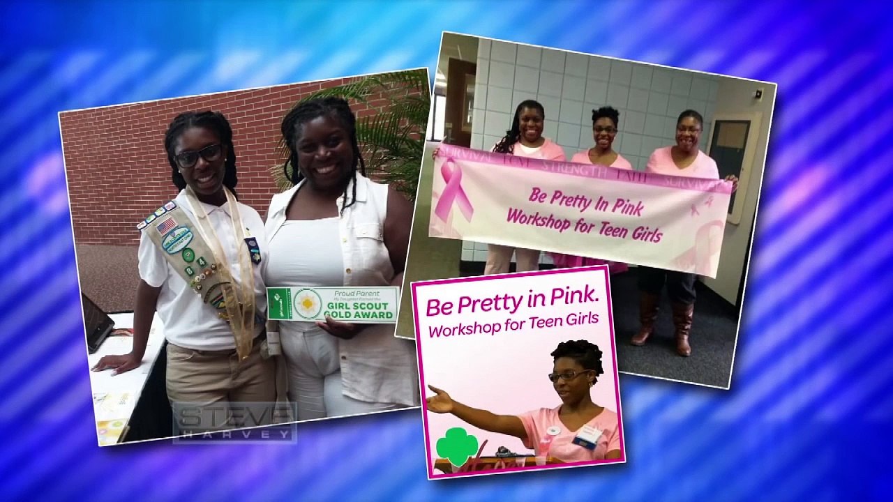 Inspiring teen beats breast cancer, gets a car! || STEVE HARVEY