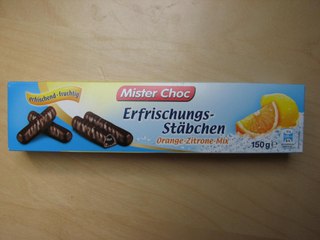 Erfrischungs Stäbchen Orange Zitrone Mix Mister Choc LIDL Germany