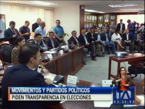 Movimientos y partidos políticos piden transparencia en elecciones