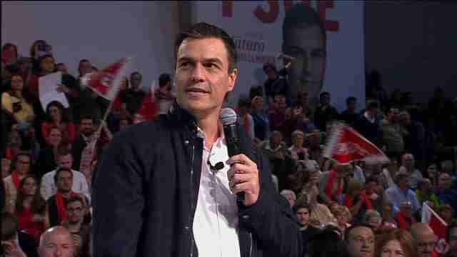 Sánchez reta al frente antiPSOE : Estamos en pie dispuestos a ganar
