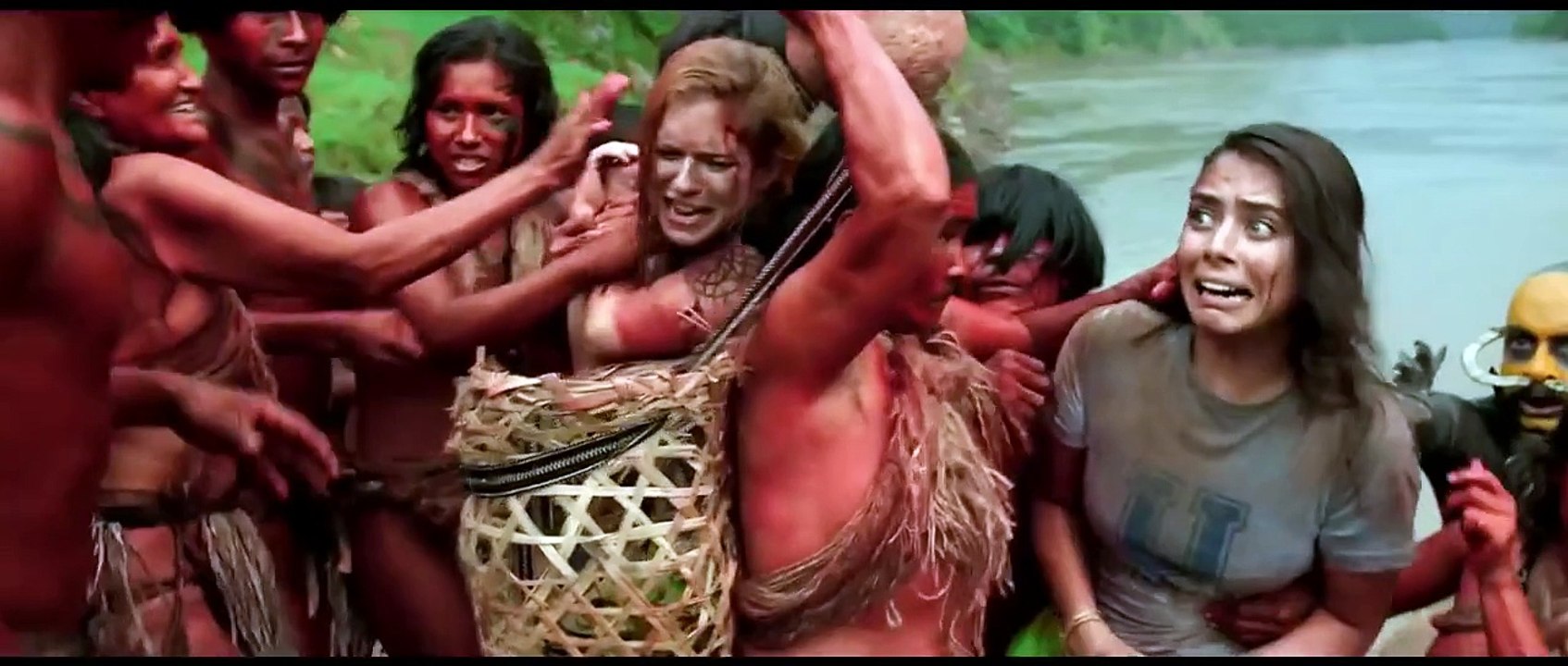 THE GREEN INFERNO Movie Clip (Primal Barbaric Cannibal Movie - 2015)