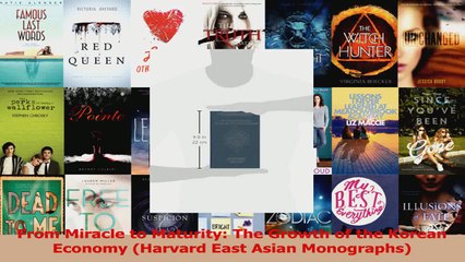 Download  From Miracle to Maturity The Growth of the Korean Economy Harvard East Asian Monographs PDF Online