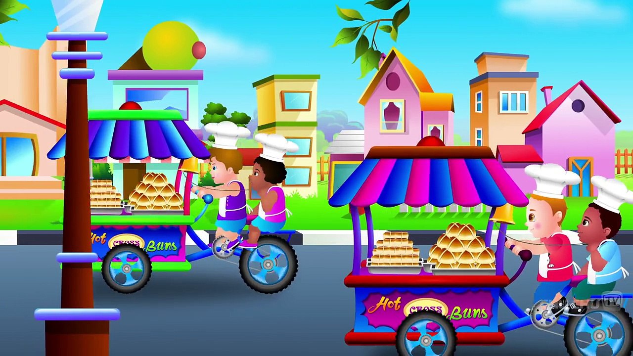 Hot Cross Buns Songs With- 3D Animation - English Nursery Rhymes - Nursery Rhymes - Kids Rhymes - for Kids with Lyrics