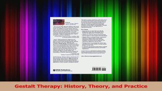 PDF Download  Gestalt Therapy History Theory and Practice PDF Online