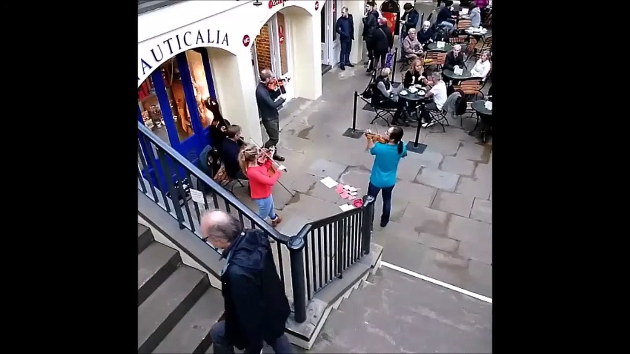 Crazy Woman "dances" during Classical Music Concert in Covent Garden Streets