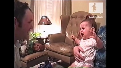 Baby girl prefers her dad with a scary mask _ Funny _ toddletale