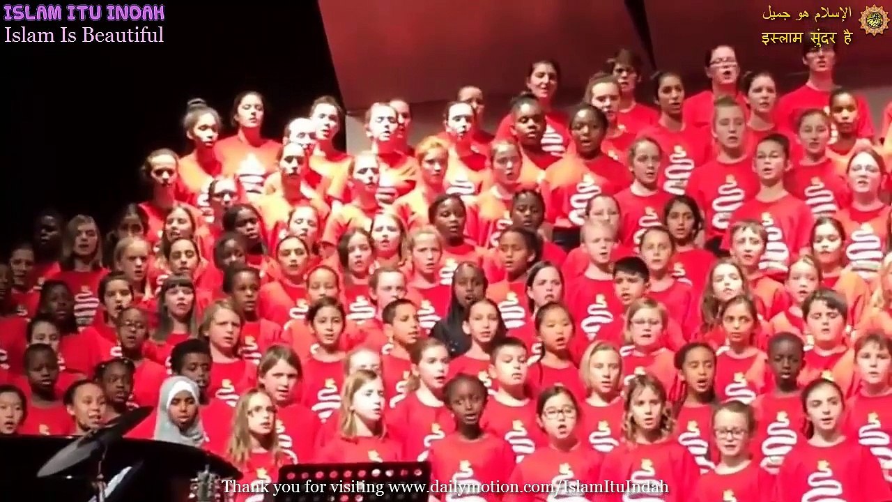 Canadian Children Welcome Syrian Refugees With Ancient Islamic Song Nasheed Salawat Tala' Al Badru 'Alayna -"कनाडा के बच्चे सीरियाई शरणार्थियों का जाप नमस्कार" बदर आया - "أطفال كندا يستقبلون اللاجئين السوريين بأنشودة "طلع البدر علينا -خوبصورت نشید