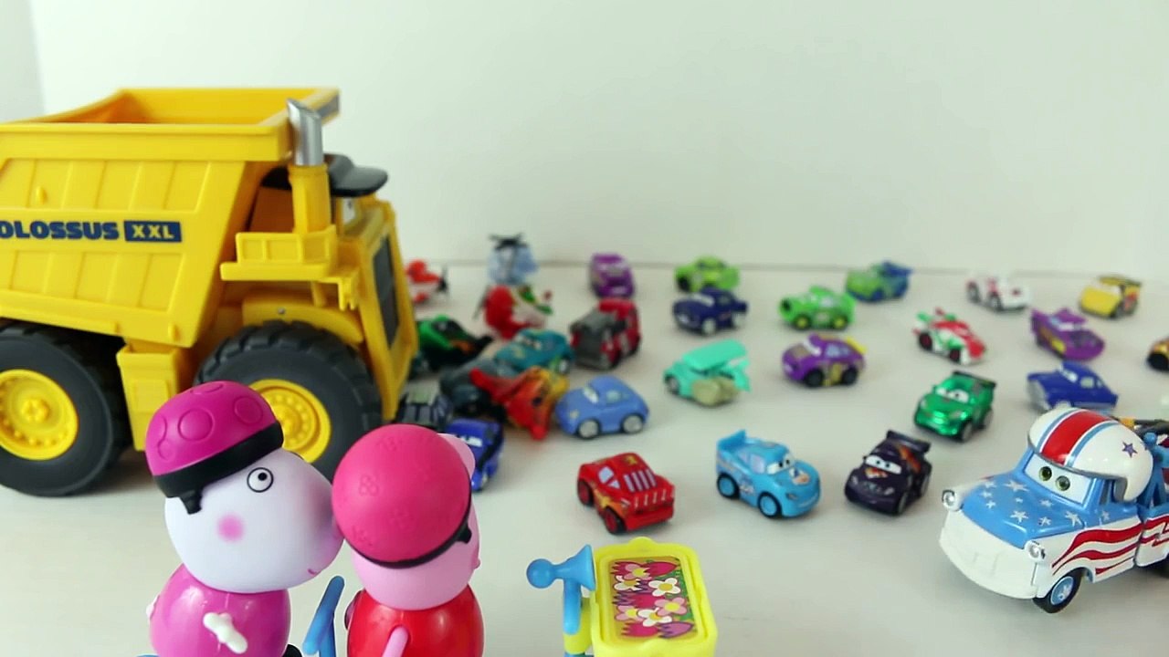 Peppa Pig and Suzy Sheep Bicycle Together Narrated by Disney Cars Mater the Greater Toy