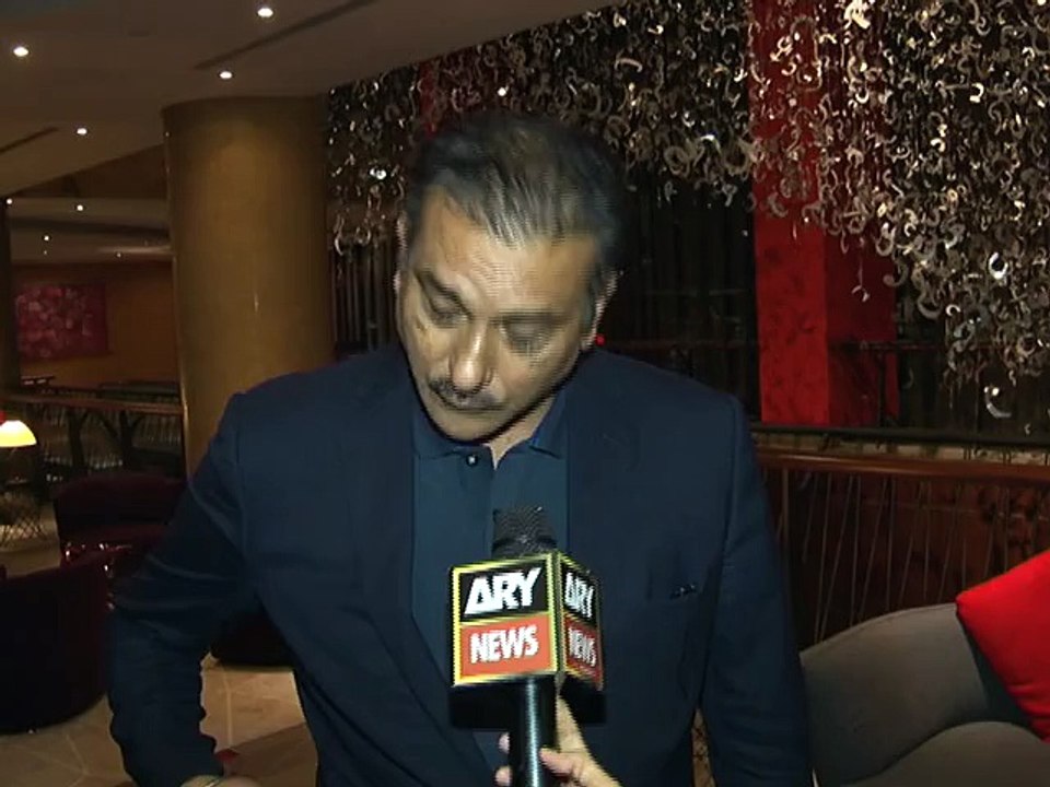 Team India director Ravi Shastri wishes good luck to Karachi Kings