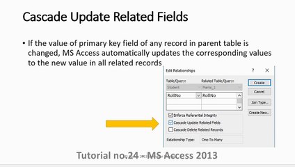 Tutorial no.24 - MS Access 2013