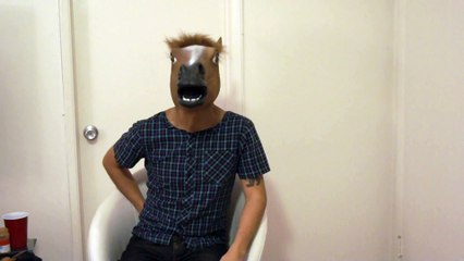 Horse takes on the cinnamon challenge...Ha,ha,ha...