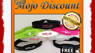 Mojo Max 8 inch Double Holographic wristband - White/Grey