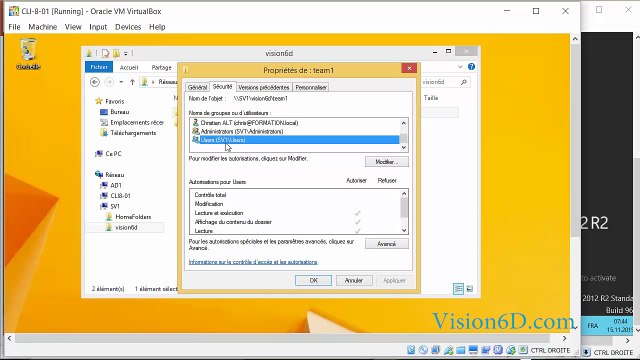 Share and folder permissions ● Windows 2012 R2 Server ● practical