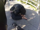 Motorcycle Rider saves Woman trying to commit suicid in the middle of the Road