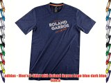 adidas - Men's T-Shirt with Roland Garros Logo blue dark blue Size:S