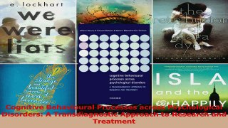 PDF Download  Cognitive Behavioural Processes across Psychological Disorders A Transdiagnostic Approach Read Full Ebook