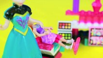 frozen elsa doll BARBIE Mega Bloks AllToyCollector MAKEOVER ELSA Disney Frozen Doll Toy REVIEW