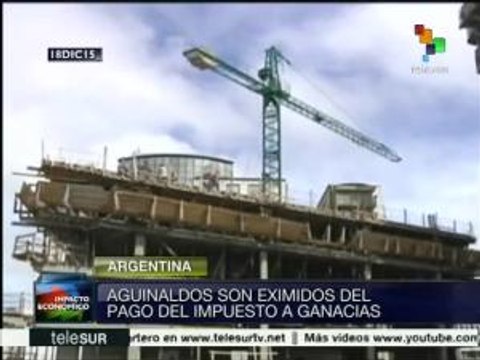 Argentina: aguinaldos son eximidos del pago del impuesto a ganancias