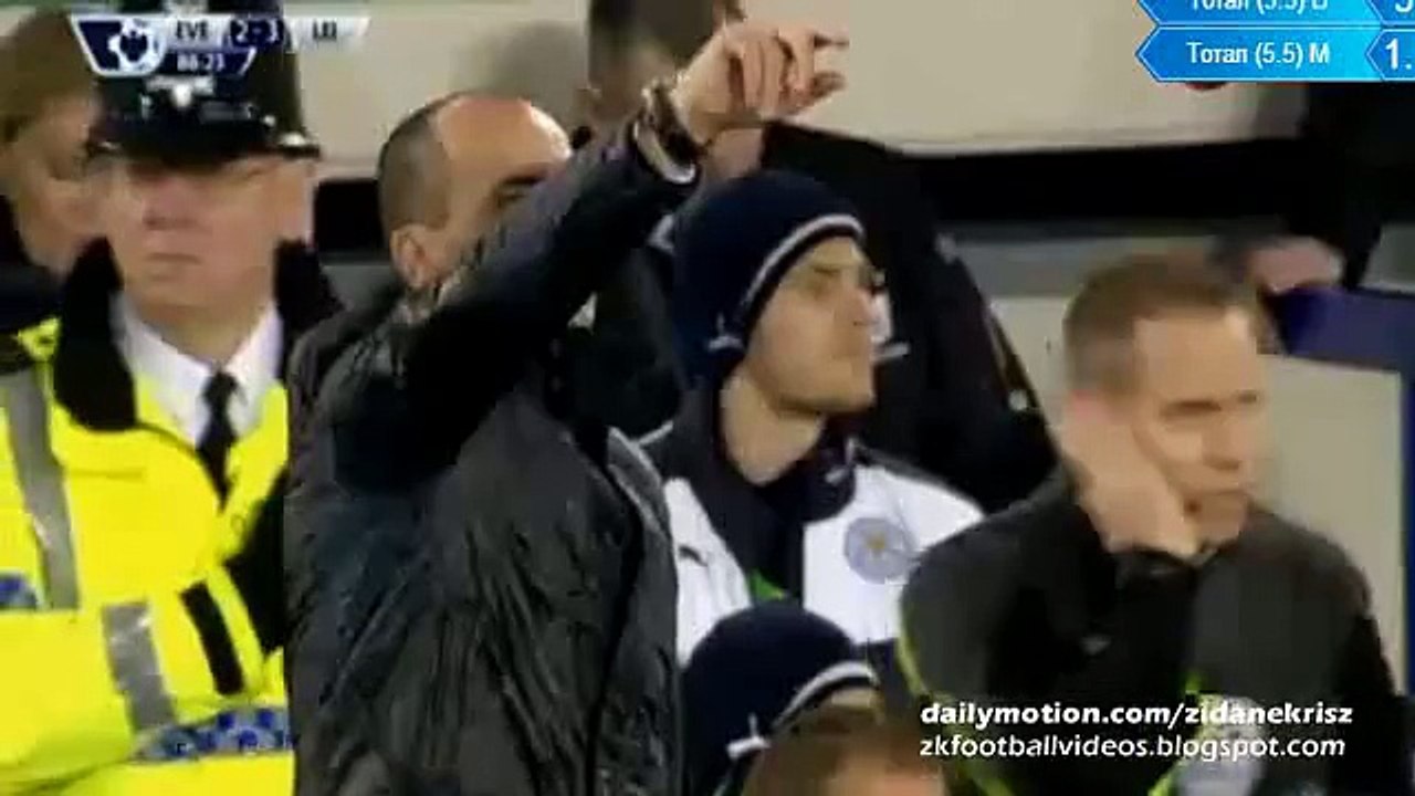 Goal Kevin Mirallas - Everton 1 - 3 Leicester 19.12.2015 HD