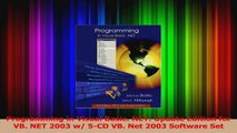 Programming in Visual Basic NET Update Edition for VB NET 2003 w 5CD VB Net 2003 Download