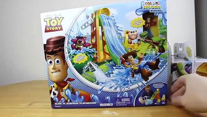 play doh Disney Pixar Toy Story Slide and Surprise Playset with buzz lightyear and woody!!