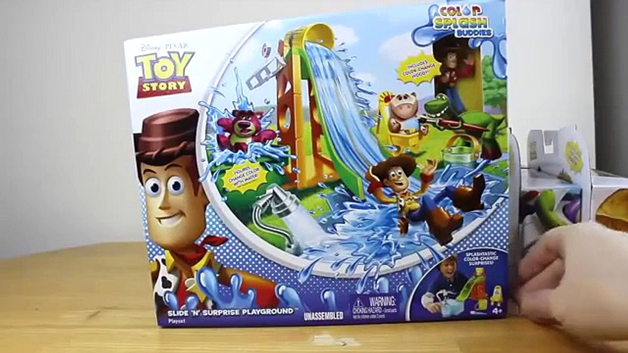 play doh Disney Pixar Toy Story Slide and Surprise Playset with buzz lightyear and woody!!