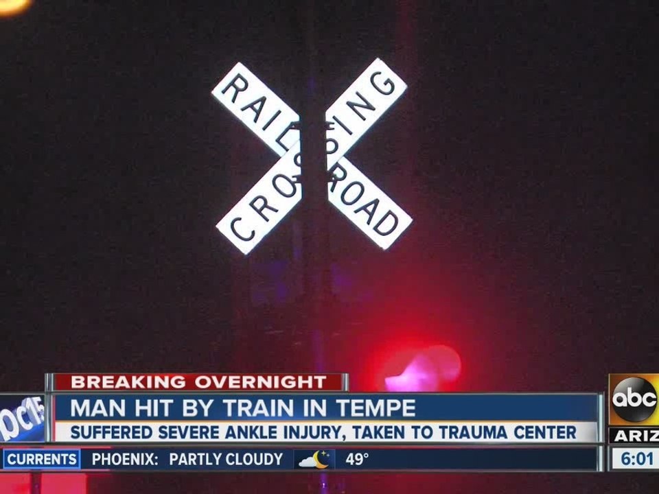 Man hit by train in Tempe