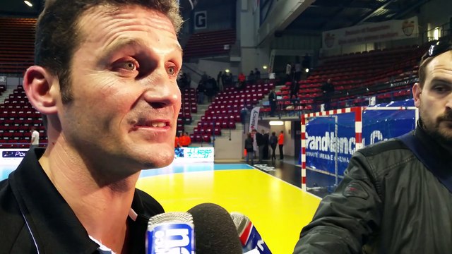 Réaction de l'entraîneur du Grand Nancy ASPTT Handball Stéphane Plantin après la défaite face au PSG (36 à 23)