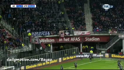 Ruud Boymans Goal - AZ Alkmaar 1 -1 Utrecht - 19-12-2015 Eredivisie