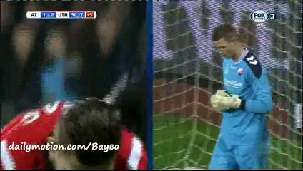 Jeffrey Gouweleeuw Goal - AZ Alkmaar 2-2 Utrecht - 19-12-2015 Eredivisie