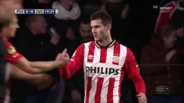 2-0 Gastón Pereiro Goal Holland Eredivisie - 19.12.2015, PSV Eindhoven 2-0 PEC Zwolle