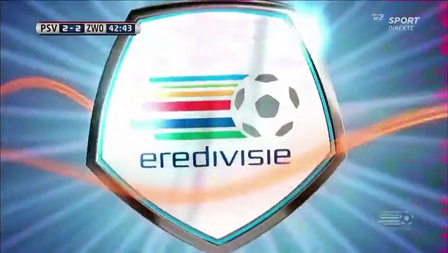 2-2 Lars Veldwijk Goal Holland Eredivisie - 19.12.2015, PSV Eindhoven 2-2 PEC Zwolle