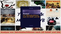 Download  Analyse von Jahresabschlüssen nach USGAAP und IAS Ebook Frei