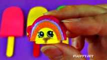 Play-Doh Ice Cream Popsicle Surprise Eggs Minnie Mouse Disney Frozen Shopkins Batman Toys FluffyJet