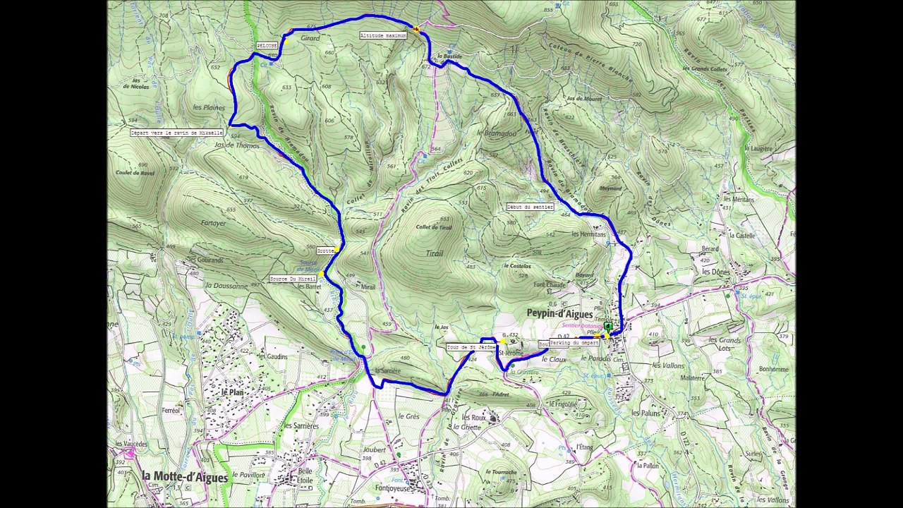 84 Peypin d'Aigues, La source du Mirail, le sentier de Mikaëlle et Font-Joyeuse