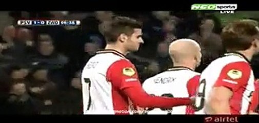 Gastón Pereiro Fantastic TEAM-PLAY Goal _ PSV Eindhoven 1-0 PEC Zwolle - 19.12.2015 HD -