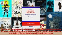 Lesen  Investor Relations Handbuch für Finanzmarketing und Unternehmenskommunikation Lehr und PDF Frei