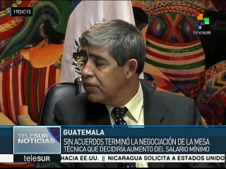Guatemala: el pdte. decidirá sobre el aumento al salario mínimo