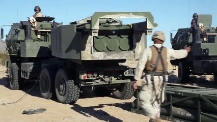 US Version of the Katyusha Multiple Rockets Launcher  M31 GMLRS in Action