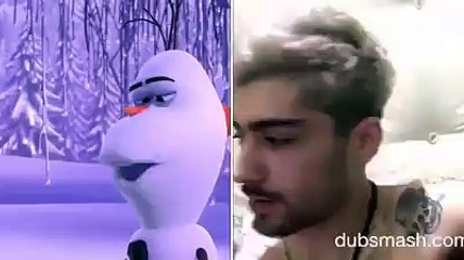 Zayn Malik Dubsmash Frozen Olaf and This is Everything to Live For