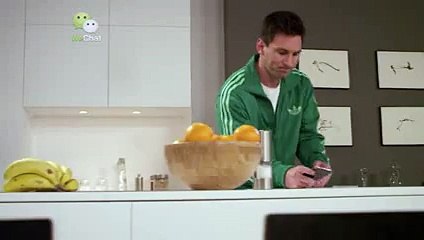 New 2016 Funny Things - Funny Videos - Lionel Messi en comercial de TV de WeChat campaña 2013 FIFA]