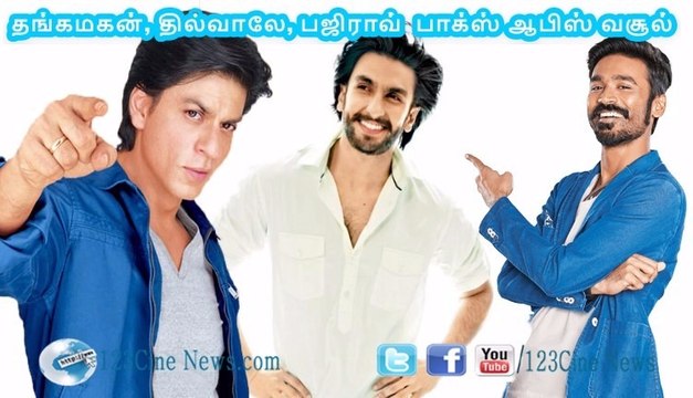 Box Office Collection: Thanga Magan,Dilwale, Bajirao Mastani | 123 Cine news | Tamil Cinema news Online