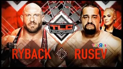 WWE TLC ryback vs  rusev  sunday fight 20/12/2015