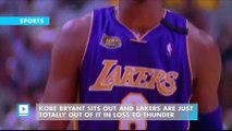 Kobe Bryant sits out and Lakers are just totally out of it in loss to Thunder