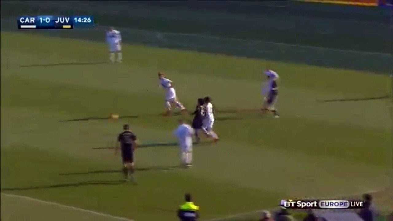 Goal Marco Borriello ~Carpi 1-0 Juventus~